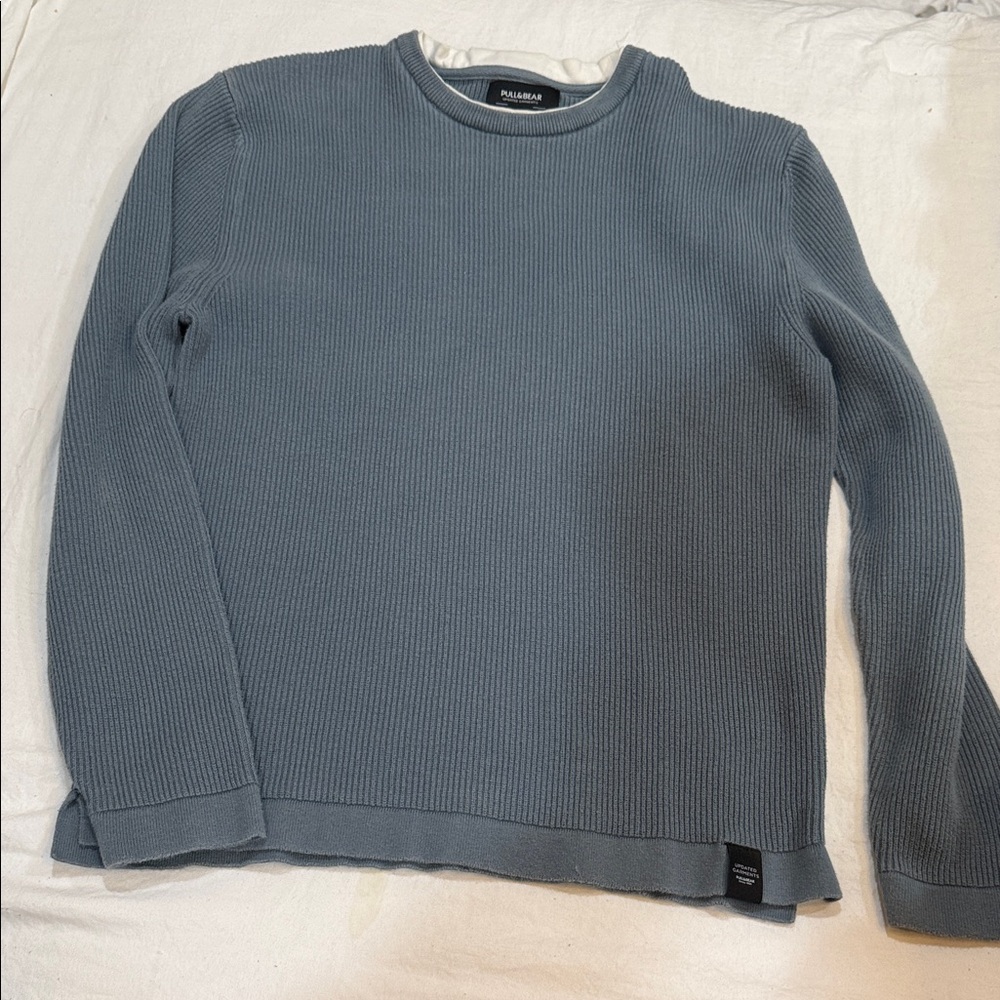 Pull&Bear Gray Crewneck Sweater for Men